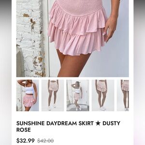 Rocks n rags dream skirt-dusty rose-size small